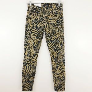 7 for all Mankind Leopard Print Ankle Skinny Jeans